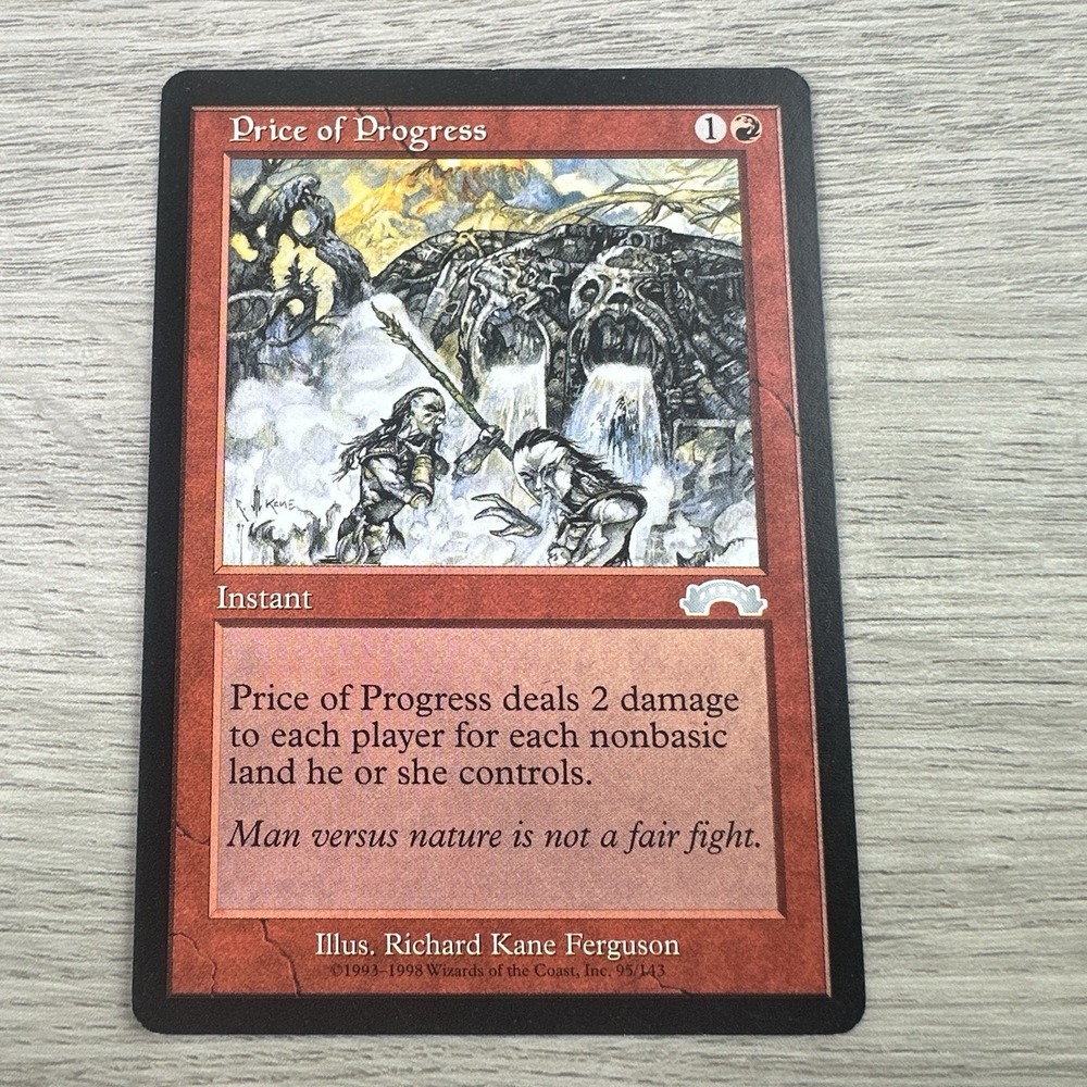 MTG Price of Progress Exodus Instant Red Card Deckmaster 1998 LP